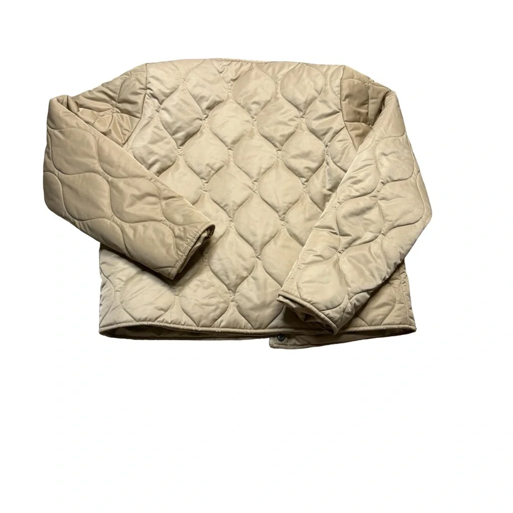 🤎 NA-KD Quilted Snap Front Jacket Size 38‎ M 🤎